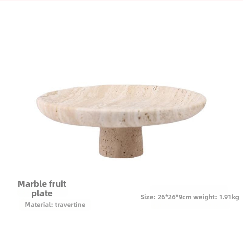 Mramorový podnos s vyvýšenými nohami, nordický dizajn, lesklý povrch, moderný minimalistický štýl, polo ručná a polo mechanická výroba