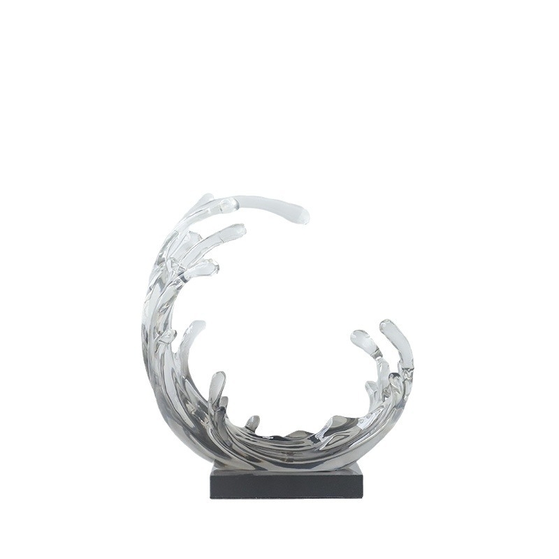 Смолна художествена украса – модерен стил, електроплатирана декоративна скулптура за дом и офис