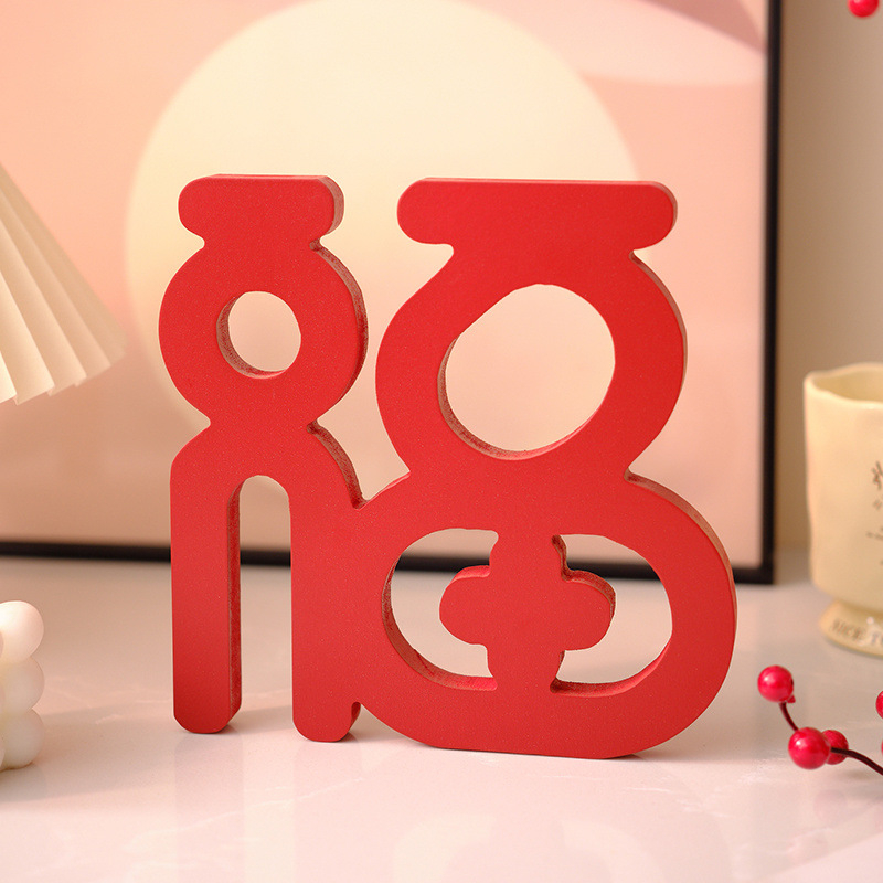 Ornament de birou pentru dulapul de televizor - placă artificială, stil coreean, gravură, personalizabil