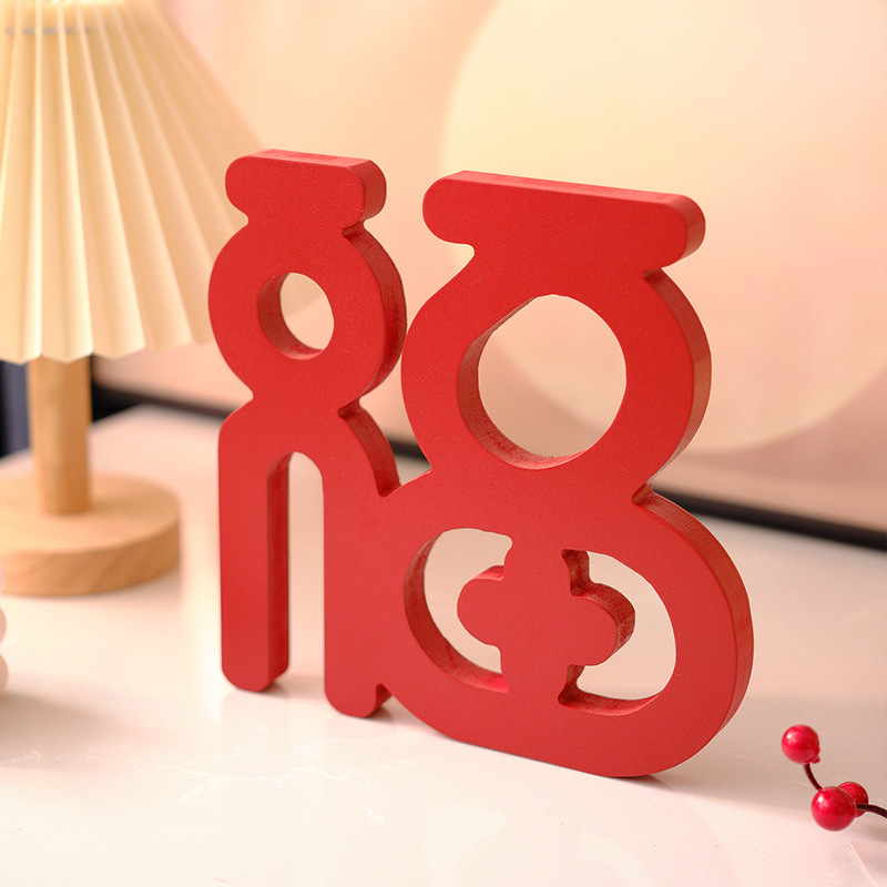 Ornament de birou pentru dulapul de televizor - placă artificială, stil coreean, gravură, personalizabil