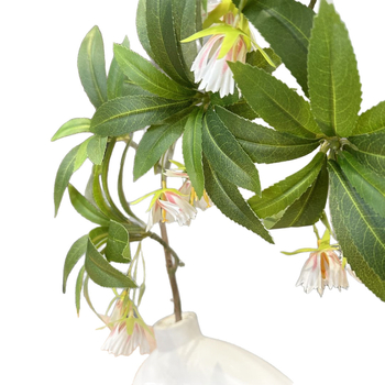 Vază ceramică cu flori de mătase, fabricată prin injecție, decor pentru sufragerie