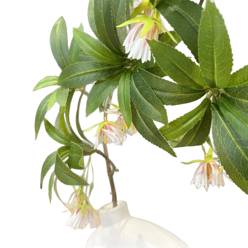 Vază ceramică cu flori de mătase, fabricată prin injecție, decor pentru sufragerie