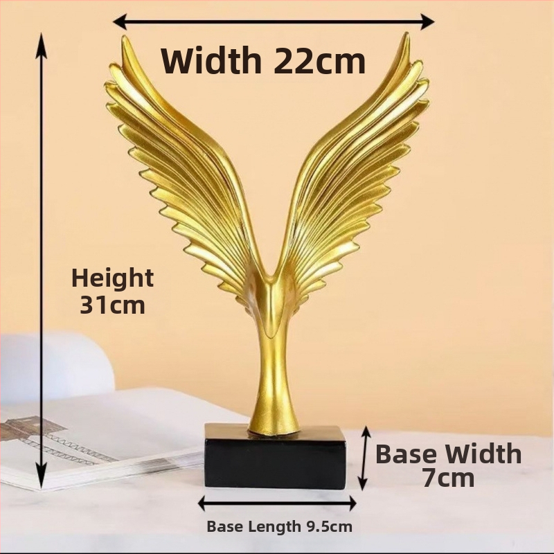Скулптура на орел със разперени криле, ръчна изработка, модерен стил (материал: смола; стил: прост и модерен; ръчна изработка; подходящ за рожден ден; рекламни подаръци)