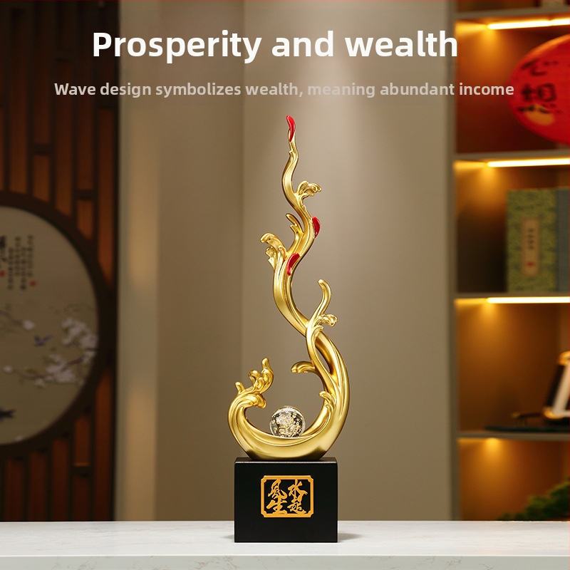 Vstupná hala ozdobná figúrka — živica, nový čínsky štýl, značka Naland