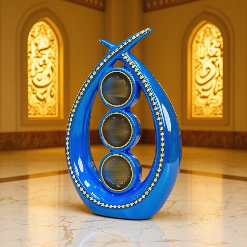 Ornament decorativ – ceramică glazurată, inspirație arabă, decor modern minimalist, ambalaj cadou.