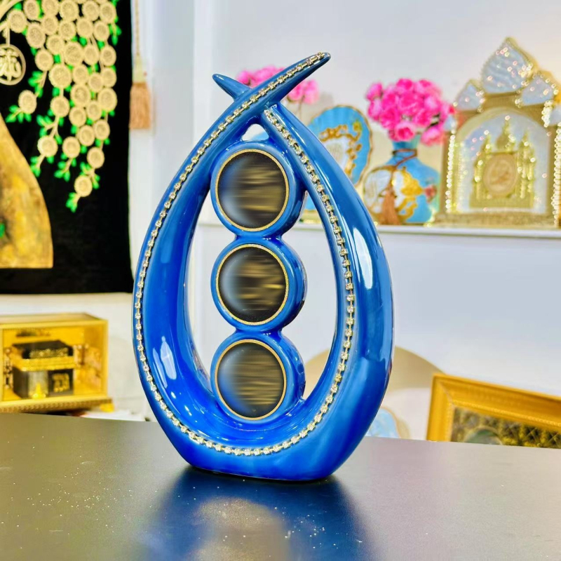 Ornament decorativ – ceramică glazurată, inspirație arabă, decor modern minimalist, ambalaj cadou.