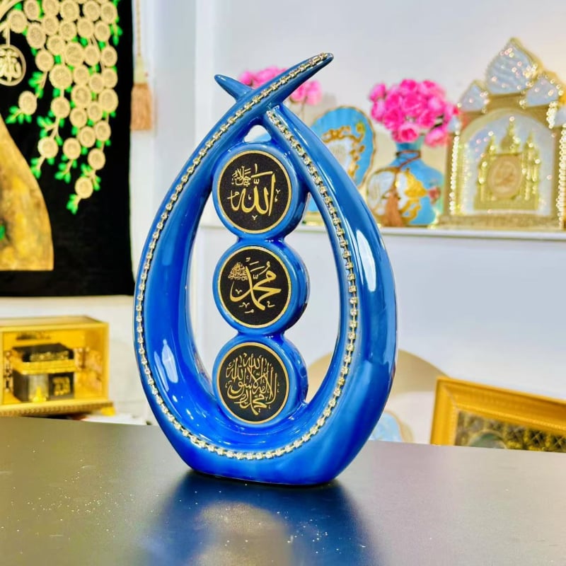 Ornament decorativ – ceramică glazurată, inspirație arabă, decor modern minimalist, ambalaj cadou.