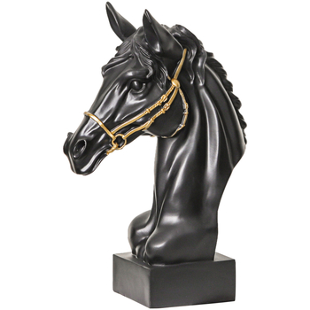 Скулптура на конска глава – модерно изкуство, смола, 3D украса за дневна, ТВ шкаф и бар шкаф; инжекционно формована, полу ръчна изработка
