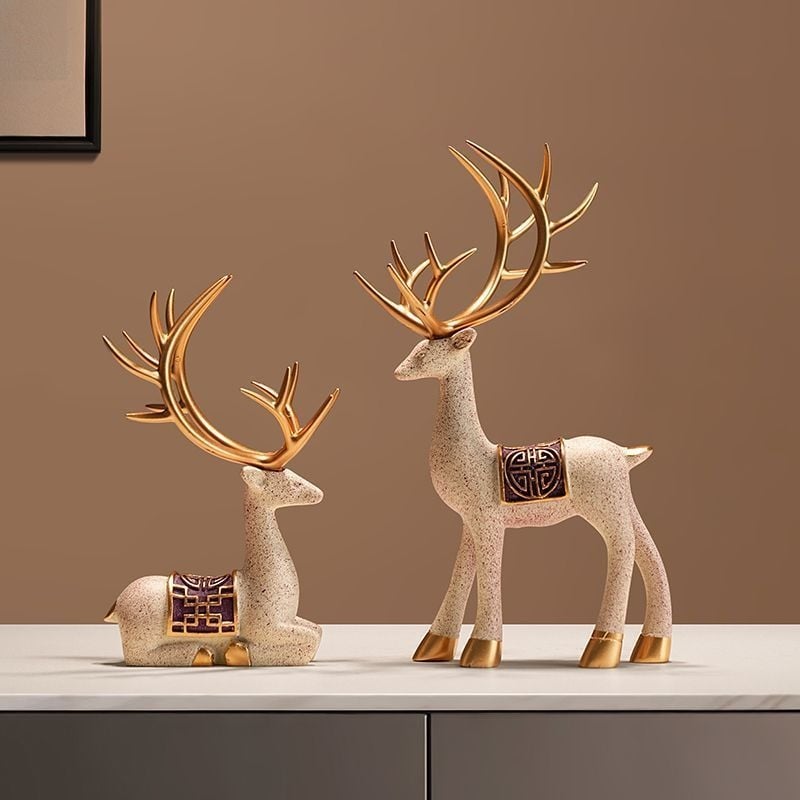 Ornament cerb din rășină, în stil Nordic, decor pentru sufragerie, birou, TV și dulap de vin