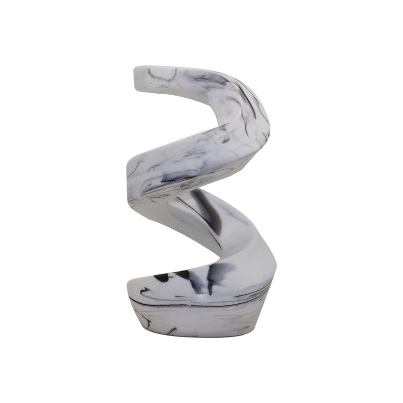 Gyanta díszfigura - Modern minimalista spirálisan emelkedő dekoráció boros szekrényhez és TV-hez • Anyag: Gyanta • Termékkód: 004 • Márka: Jin Mu Yuan • Kategória: Gyanta kézművesség • Stílus: Modern Minimalista