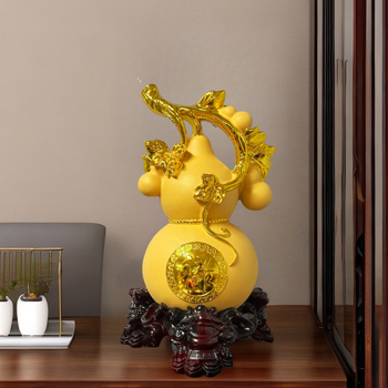 Ornament decorativ din rășină, în formă de dovleac, electroplacare, stil chinezesc nou, personalizabil, potrivit ca dar de afaceri