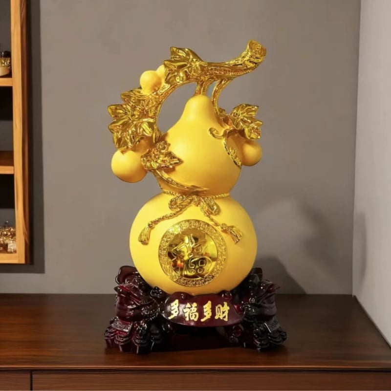 Ornament decorativ din rășină, în formă de dovleac, electroplacare, stil chinezesc nou, personalizabil, potrivit ca dar de afaceri