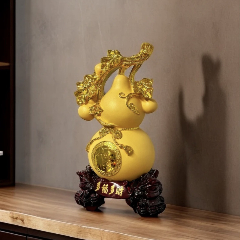 Ornament decorativ din rășină, în formă de dovleac, electroplacare, stil chinezesc nou, personalizabil, potrivit ca dar de afaceri