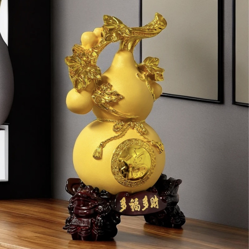 Ornament decorativ din rășină, în formă de dovleac, electroplacare, stil chinezesc nou, personalizabil, potrivit ca dar de afaceri