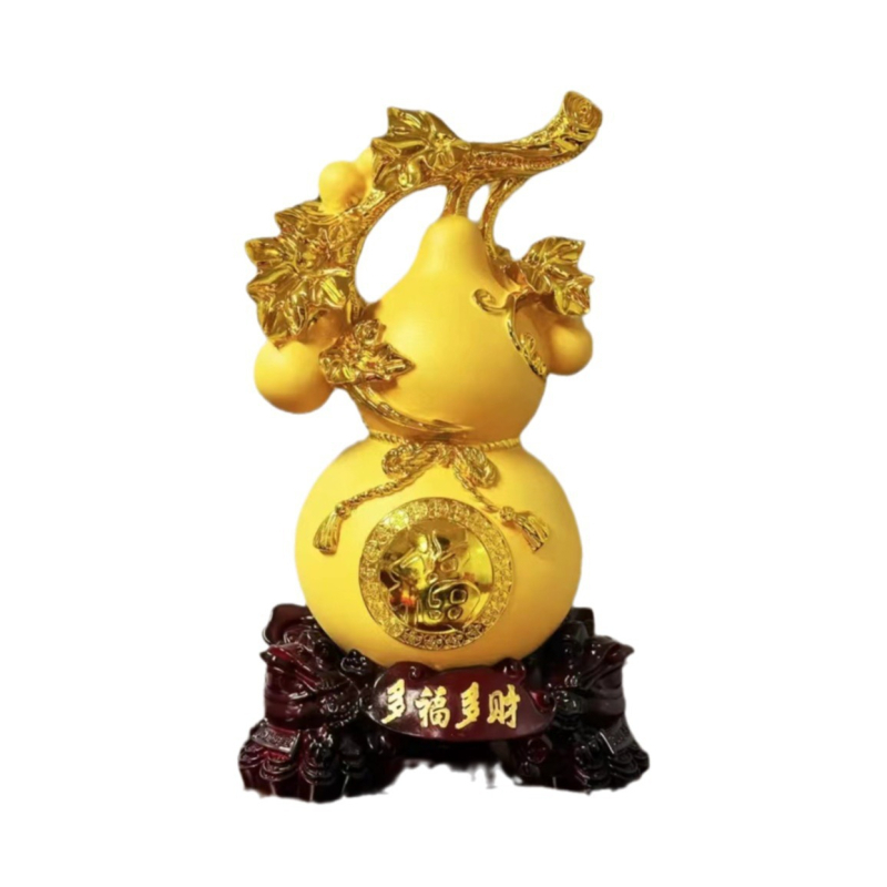 Ornament decorativ din rășină, în formă de dovleac, electroplacare, stil chinezesc nou, personalizabil, potrivit ca dar de afaceri