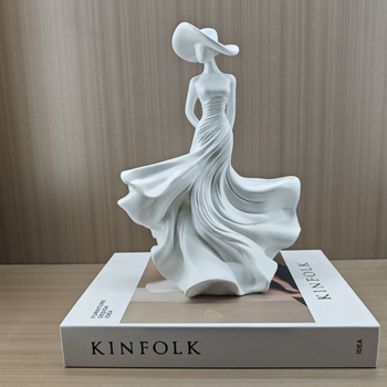 Скулптура на богиня от смола, ръчна изработка, семпъл и модерен стил, домашен декор за дневна и шкаф за телевизор