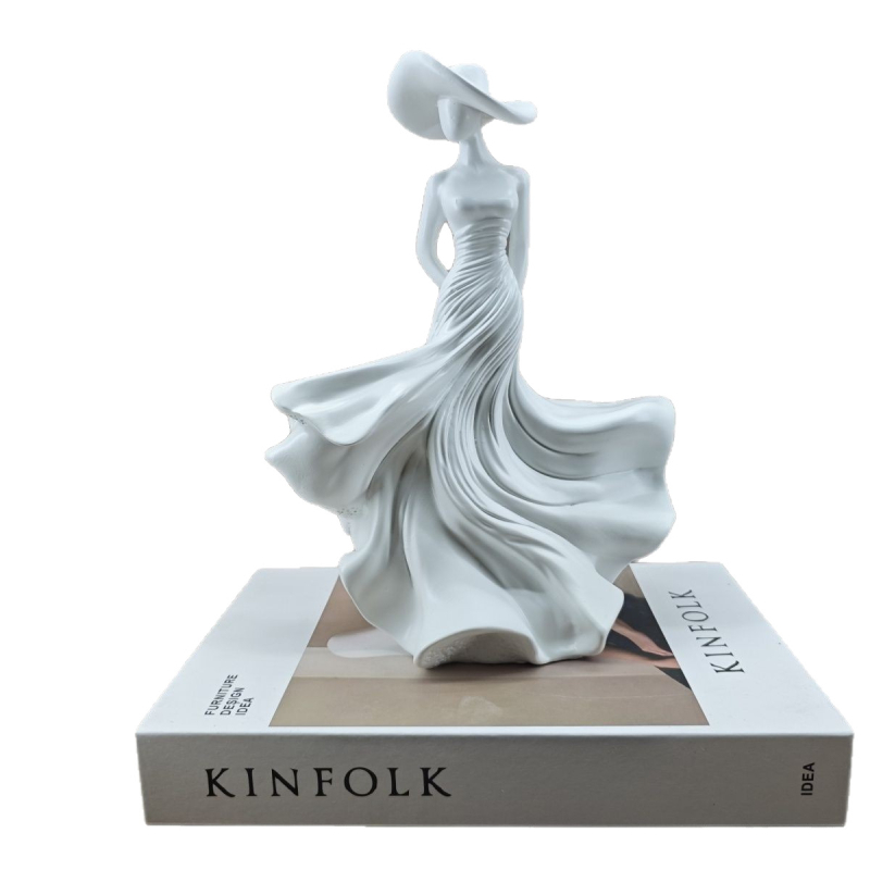 Скулптура на богиня от смола, ръчна изработка, семпъл и модерен стил, домашен декор за дневна и шкаф за телевизор