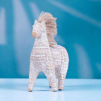 Figară cal din rășină, stil Nordic, pentru decorul casei — Material: Rășină; Categorie: Animale; Ambalaj: Carton; Sărbători potrivite cadouri: Crăciun, Ziua Mamei, Ziua Tatălui