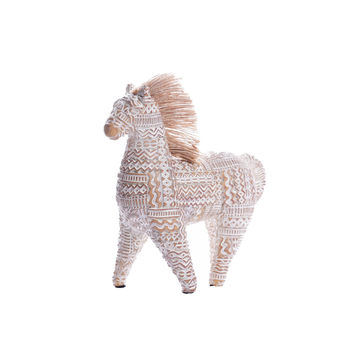 Figară cal din rășină, stil Nordic, pentru decorul casei — Material: Rășină; Categorie: Animale; Ambalaj: Carton; Sărbători potrivite cadouri: Crăciun, Ziua Mamei, Ziua Tatălui