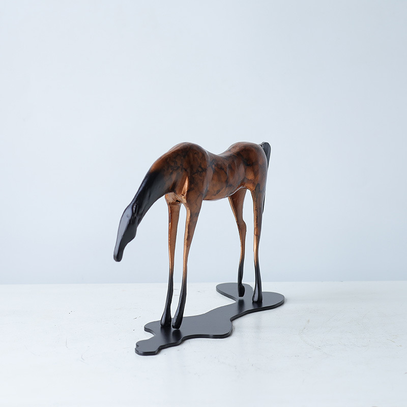 Set decor metalic cu micro peisaje în stil chinezesc nou – gravură și sculptură, decor pentru camera de ceai și sufragerie