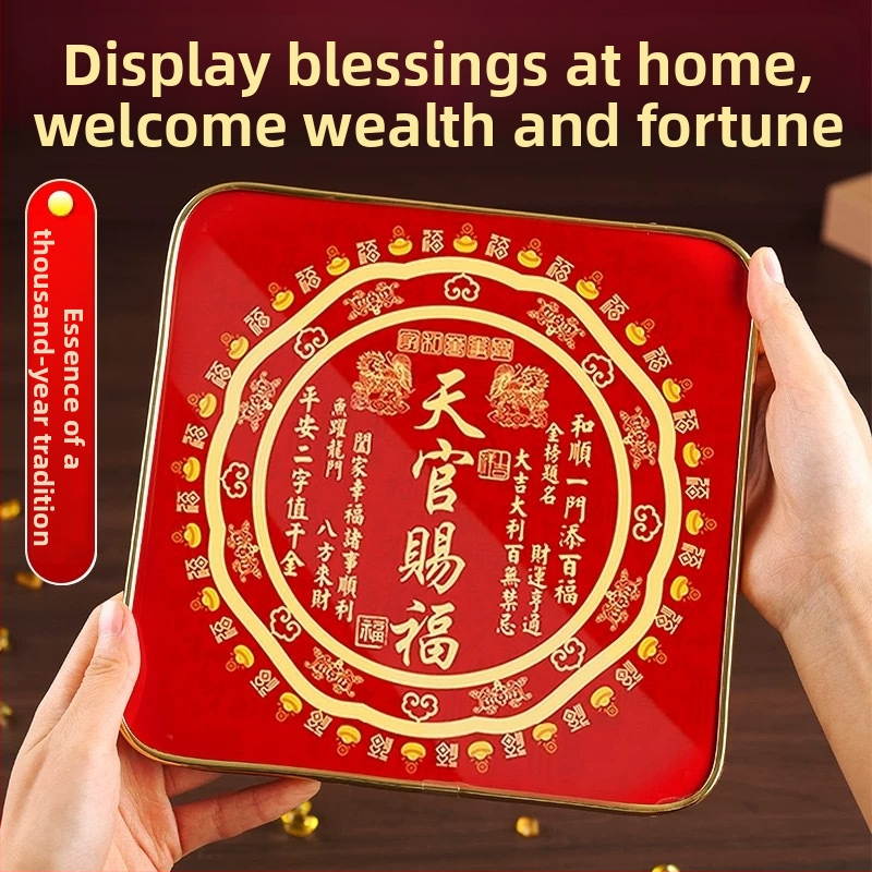 Ornament de masă cu binecuvântare pentru bogăție, Qilin, material PVC, stil modern minimalist, imprimare