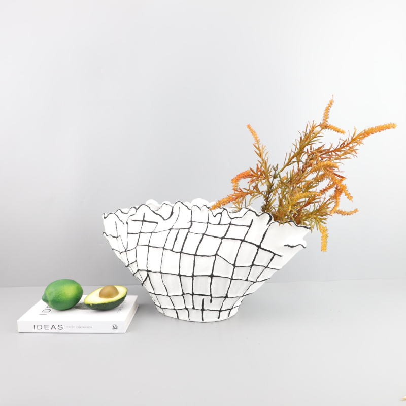 Keramička vaza – nordijski minimalistički dizajn s teksturom školjke; Brand: Super Jie; Materijal: keramika; Pakiranje: karton