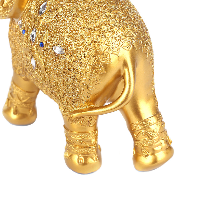 Elefánt anya és gyerek — LISM márkájú műgyanta dísz, otthoni dekoráció