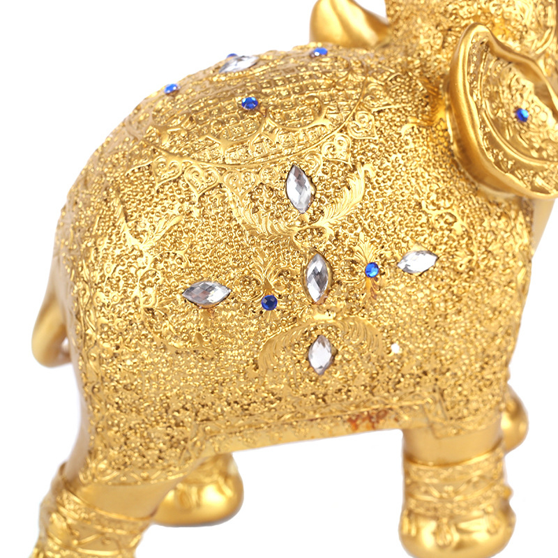 Elefánt anya és gyerek — LISM márkájú műgyanta dísz, otthoni dekoráció