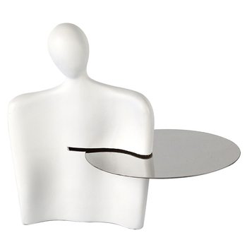 Apstraktna skulptura na pladnju — nordijska inspiracija, stolna figura, materijal: sintetička smola, stil: moderni minimalizam, marka Yunduo