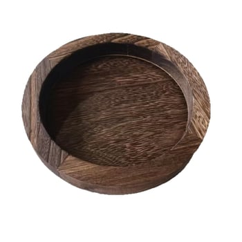 Κύκλικος δίσκος από μασίφ ξύλο – χαραγμένη επιφάνεια, δυνατή προσαρμογή, μοντέρνο στυλ