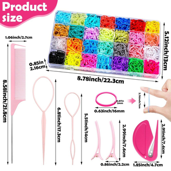 Гумени ластици за коса - висока еластичност, полирана повърхност, смесени материали, пролет 2025