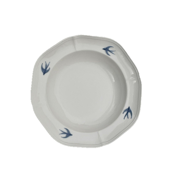 Tanjur - ručno crtani motiv životinje, okrugli porculan, moderni jednostavni stil