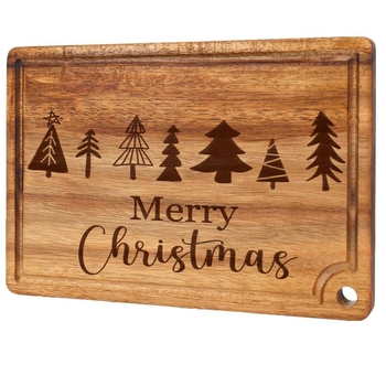 Puidust akatsiapuit jõululauad serveerimiseks ja juustulauaks | Logoga kohandatav | Deli laud | Modernne minimalistlik stiil