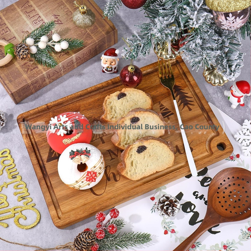 Puidust akatsiapuit jõululauad serveerimiseks ja juustulauaks | Logoga kohandatav | Deli laud | Modernne minimalistlik stiil