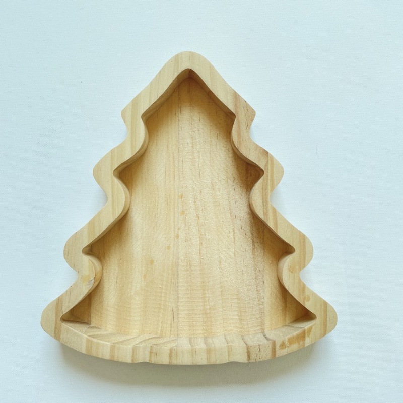 Tavă de depozitare din lemn pentru brad în stil japonez-nordic — design simplu și modern, construcție cu un singur strat, finisaj de suprafață diferit