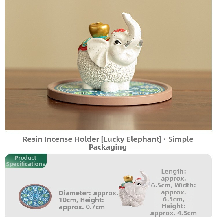 Elefanta smaržu turētājs - sveķu materiāls; izcelsme Dehua, Quanzhou; zīmols Jiyu Ceramics; stils mūsdienu minimālisms.