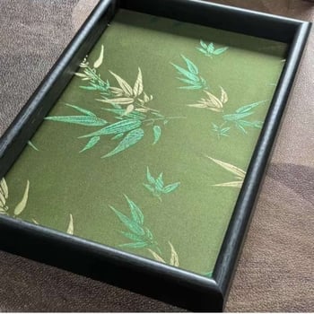 Δίσκος σερβιρίσματος από πλαστικό • Νέο κινεζικό στυλ • διακοσμητική επιφάνεια με μοτίβο φύλλων μπαμπού • Συσκευασία: Κανονική • Προσαρμογή: Όχι (Υλικό: Πλαστικό; Στυλ: Νέο Κινέζικο Στυλ; Επιφάνεια: Άλλη τεχνολογία; Συσκευασία: Κανονική; Προσαρμογή: Όχι)