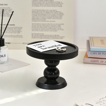 Yixuan Drevený Vysoký Podnos na Vchod – Retro INS Štýl, Displej Šperkov a Aromaterapie, Ukladanie, Kartónové Balenie