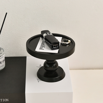 Yixuan Drevený Vysoký Podnos na Vchod – Retro INS Štýl, Displej Šperkov a Aromaterapie, Ukladanie, Kartónové Balenie