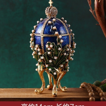 Tojás alakú ötvözetes díszfigura zománc beültetésekkel és kövekkel, kézzel festett és elektroplatált, modern minimalistikus otthoni dekoráció, testreszabható