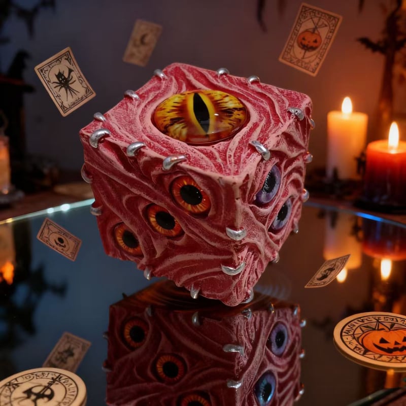 Eye of Destiny Dice – modern gyanta horror dísz bárhoz (Wu)