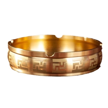 Vastagított sárgaréz hamutartó, kínai stílusú íróasztali dísz