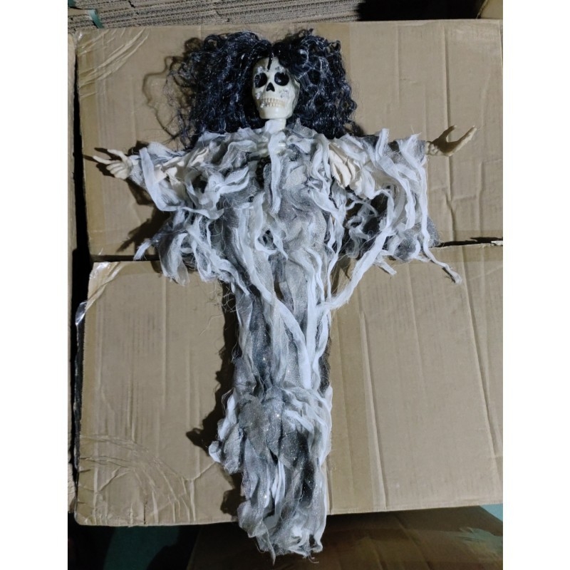 Halloween jelenethez dekorrekvizítumok: elf figurák, szellem, tök és boszorkány — aranyos dekorációk, stílus 20715165351