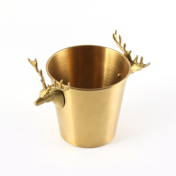 Fém őz fej formájú jégvödör – könnyű luxus, modern művészet stílusú dekoráció, otthonra, bárba, szállodába és lounge-hoz