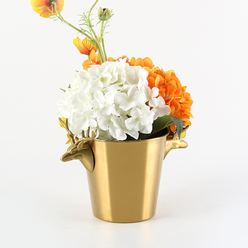 Fém őz fej formájú jégvödör – könnyű luxus, modern művészet stílusú dekoráció, otthonra, bárba, szállodába és lounge-hoz