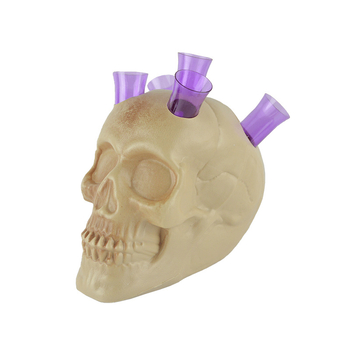 Decorațiune craniu Halloween pentru fundalul scenei, plastic, execuție semi-manual/semi-mecanică, recuzita pentru scenă