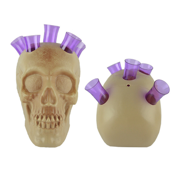 Decorațiune craniu Halloween pentru fundalul scenei, plastic, execuție semi-manual/semi-mecanică, recuzita pentru scenă