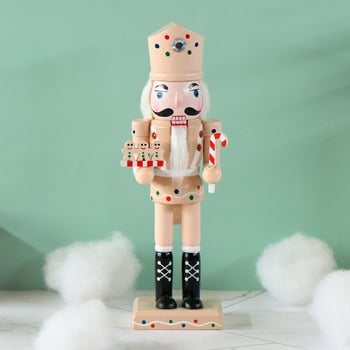 Ornament din lemn Nutcracker Soldier – lemn de lotus, brand Yiheng; decor pentru casă/birou; cadou pentru prieteni și colegi