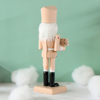 Ornament din lemn Nutcracker Soldier – lemn de lotus, brand Yiheng; decor pentru casă/birou; cadou pentru prieteni și colegi