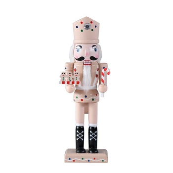 Ornament din lemn Nutcracker Soldier – lemn de lotus, brand Yiheng; decor pentru casă/birou; cadou pentru prieteni și colegi